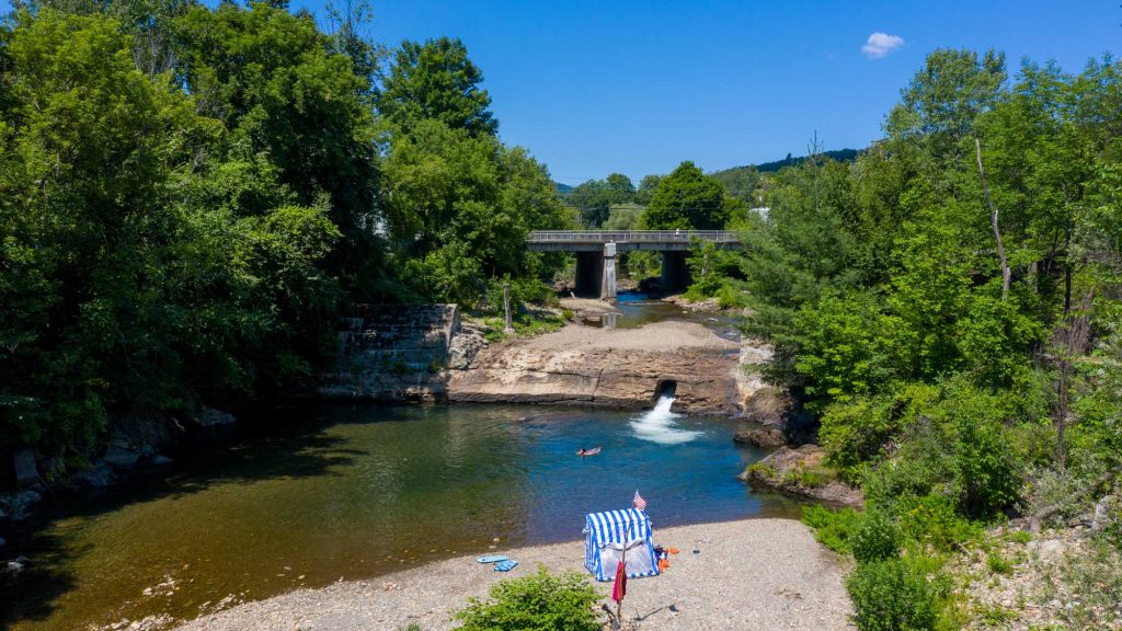 Existing conditions at the Cross Brothers Dam